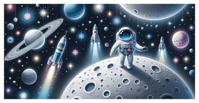 Obraz kozmonaut medzi planétami