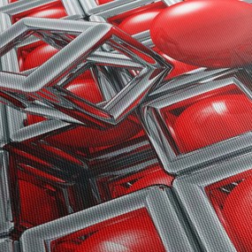 Obraz - 3D metalická abstrakcia (90x60 cm)