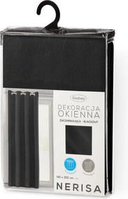 ZÁVES NA KÚŽKOCH NERISA 140X250 CM ČIERNA