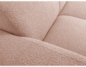 Ružová pohovka z textílie bouclé 235 cm Molino – Micadoni Home