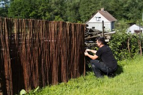 Prútená zástena na plot Výška plota: 140 cm, Dĺžka plota: 300 cm