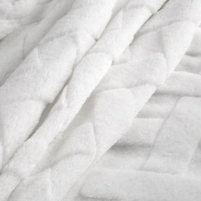 DEKA Z MIKROFLANELU CARO 70X160 CM BIELA