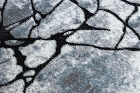 Moderný koberec COZY 8873 Cracks, prasknutý betón - Štrukturálny, dve vrstvy rúna svetlo sivá / modrá Veľkosť: 140x190 cm