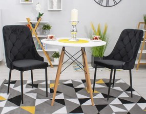 Set troch jedálenských stoličiek CAPRI čierne (čierne nohy) (3ks)