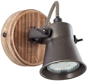 Brilliant - Nástenné bodové svietidlo SEED 1xGU10/5W/230V čierna/hnedá