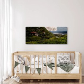 Obraz krajiny s mesiacom (120x50 cm)