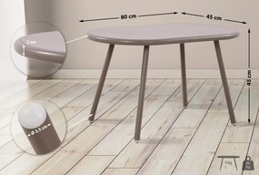 Konferenčný stolík Velva - v45 x 80 x 45 cm - Taupe