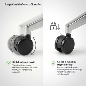 Ergonomická kancelárska stolička čierna VECTOR