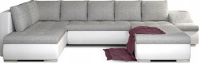 Rohová sedačka U Ganao (sivá biela) (p)