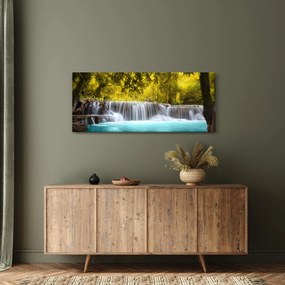Obraz - Vodopád, s jasnými farbami (120x50 cm)