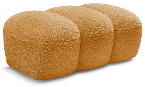 Podnožka z textílie buklé v horčicovej farbe Hippolyte – Bobochic Paris