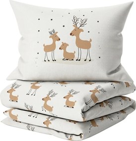 Obliečky z renforcé bavlny TIMBA DEER biele Rozmer obliečky: 80 x 80 cm | 135 x 200 cm