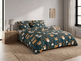 Polybavlnené obliečky CATTAMI POLY tmavozelené Rozmer obliečky: 2 ks 70 x 90 cm | 200 x 220 cm