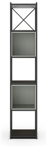 Zeleno-čierna knižnica 36x179 cm Anya – Marckeric
