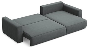 Tmavosivá rozkladacia/s úložným priestorom rohová pohovka (pravý roh/s leňoškou) Kapua – Makamii