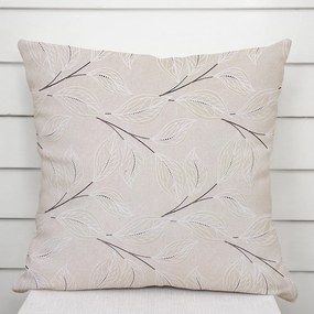 Biante Dekoračná obliečka na vankúš Leona LN-164 Popínavé lístky na režnom 45 x 45 cm