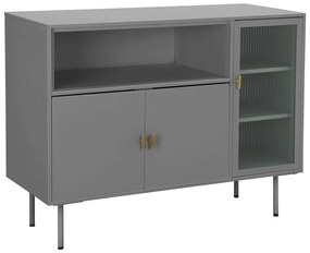 Sivá kovová vitrína 104x80 cm Rosalie – Støraa