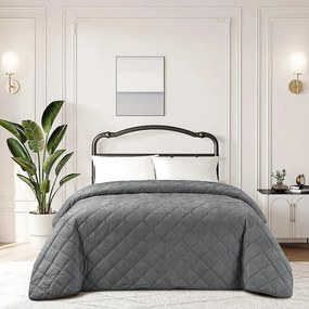 Prikrývka na posteľ Ela RQ-110 170x220 cm sivá