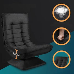 Leňoška ABERDEEN, 87x60x105cm, čierna Casaria