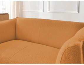 Pohovka z textílie buklé v horčicovej farbe 170 cm Giorgia – Bobochic Paris