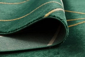 styldomova Zelený koberec Glamour Emerald 1013 so zlatým vzorom