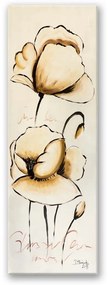 Gario Obraz na plátne Žlté maľované kvety Rozmery: 30 x 90 cm