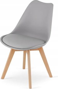 Jedálenská zostava TODI 80cm okrúhly stolový set biely a 2 stoličky MARK sivé +  2 stoličky MARK sivé ZADARMO