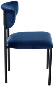 Stolička pre návštevy Gambell zamat - tmavomodré