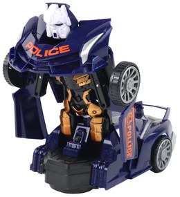 LEAN TOYS Policajné auto robotické 2v1 Transformers - námornícka modrá