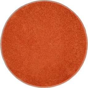 Kusový koberec Eton terra kruh, 200x200 (priemer) kruh, oranžová, obývacia izba, AladinWorld Expres