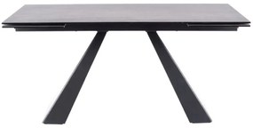 Rozkladací jedálenský stôl 120-180 cm Shelia (sivá + čierna) (pre 4 až 8 osôb). Vlastná spoľahlivá doprava až k Vám domov. 1050794