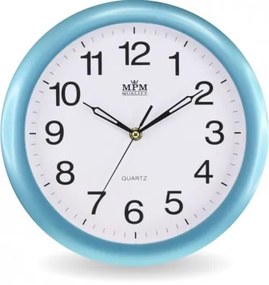 Nástenné hodiny MPM, 2455.30.SW - modrá, 28cm