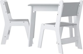Ourbaby - Detský stolček a stoličky - šedo-biela Grey &amp; White