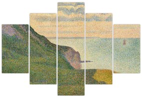 Obraz - Georges Seurat, Seascape at Port-en-Bessin, Normandy, reprodukcia (150x105 cm)