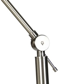 Moderná stojaca lampa oceľ s tienidlom tmavosivá 45 cm - Editor