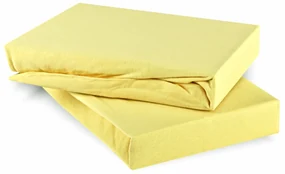 Plachta posteľná svetložltá Superstretch EMI: Plachta 90 (100)x200