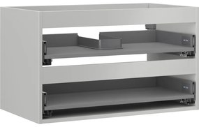 Mexen Box-A, závesná skrinka 80 cm, 2 zásuvky, matná sivá, 91AX0-0800-470-2-62