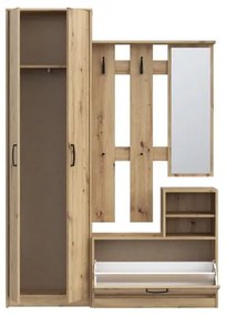 Predsieňová stena so zrkadlom KAVI dub artisan