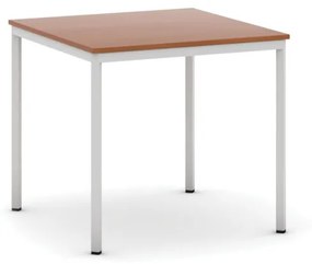 Jedálenský stôl, 800 x 800 mm, doska čerešňa, podnož sv. sivá