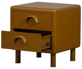 Okrovožltý kovový nočný stolík Rune – WOOOD