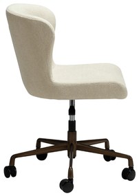GLAM ČALÚNENÁ OFFICE STOLIČKA almond/antique brass