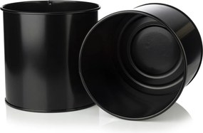 KOVOVÝ KVETINÁČ SO STOJANOM DARK 75X21 CM ČIERNA