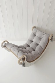 Montessori drevená hojdačka biela S Šedá