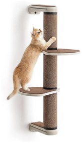 Feandrea Clickat škrabadlo pre mačky, 101 cm vysoké s 2 policami, hnedá farba