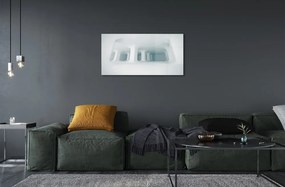 Sklenený obraz Biela 3d podpora 140x70 cm