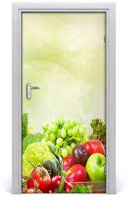 Samolepiace fototapety na dvere zelenina a ovocie 85x205 cm