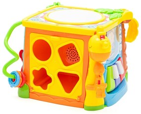 Interaktívna hudobná vzdelávacia kocka Baby Mix,žltá