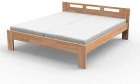 Texpol NELA - masívna buková posteľ s parketovým vzorom - Akcia! 160 x 200 cm, buk masív