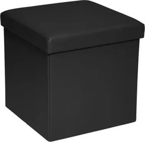 Štorcový taburet Rico, čierna ekokoža%