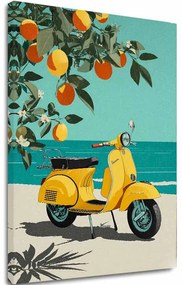 Obraz na plátne Vespa v Taliansku - Retro Ulička